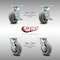 Service Caster 6 Inch SS Thermoplastic Caster Set with Roller Bearing 4 Swivel Lock 2 Brake SCC SCC-SS30S620-TPRRD-TLB-BSL-2-BSL-2 - alternate 1